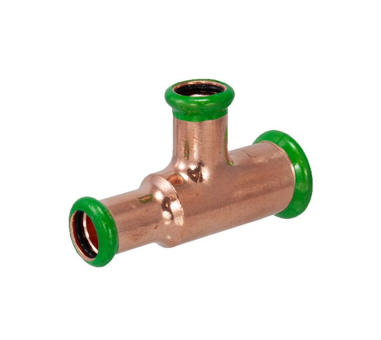 Pegasus PressFit Branch & End Reducing Tee - M-Profile - Water - 28mm x 22mm x 22mm (Pack of 5)
