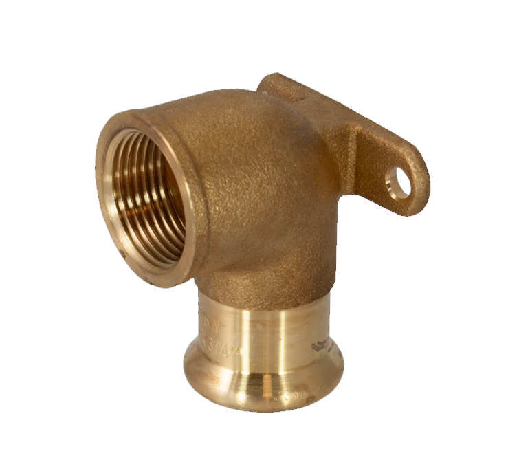 Pegasus PressFit Wall Plate Elbow - M-Profile - Water - 22mm x 3/4" (Pack of 2)