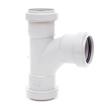 FloPlast Push Fit Waste - Tee - 40mm White - WP23W