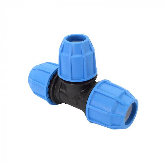 FloPlast MDPE - Reducing 90° Tee - 50mm x 32mm x 50mm - 495325