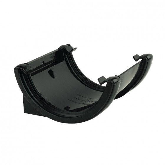 FloPlast 112mm Half Round - Gutter Union Bracket - Black - RU1B