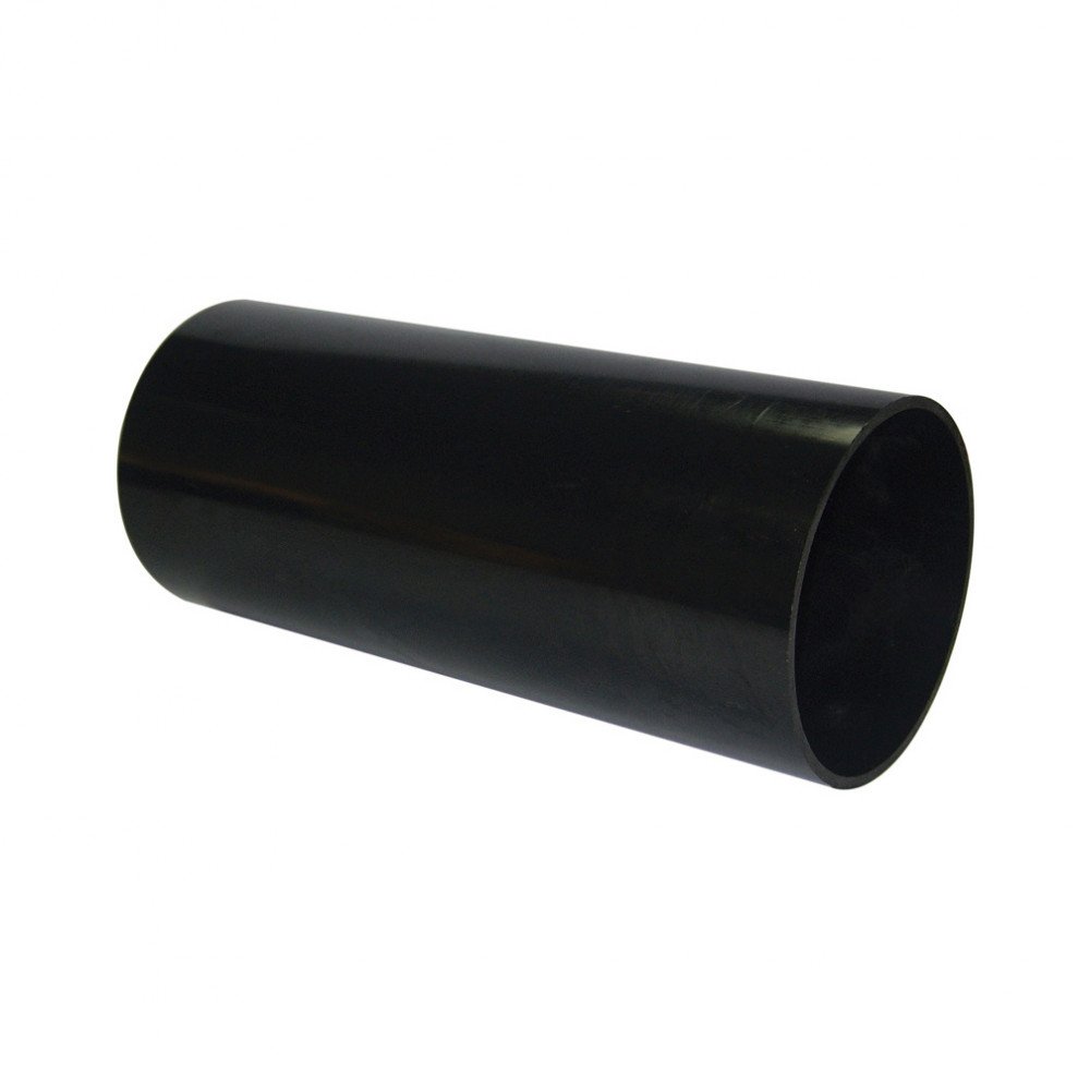 FloPlast 110mm Ring Seal Soil - 4m Plain Ended Soil Pipe - Black - SP2B