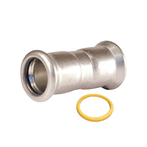 M-Press Fittings - Stainless Steel 304 Gas - M-Profile - Press Fit - Straight Coupling - 22mm