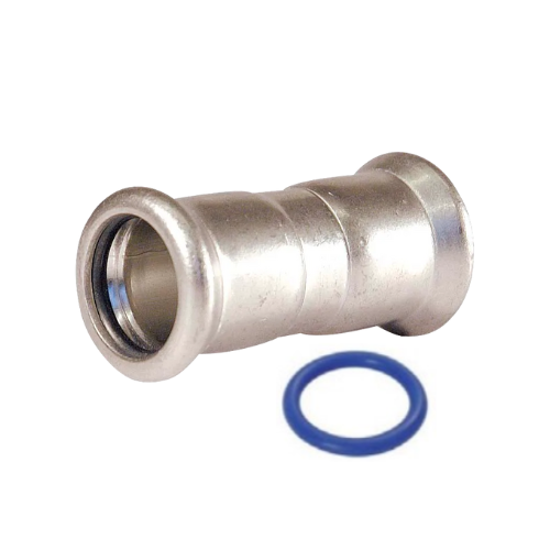 M-Press Fittings - Stainless Steel 316 Steam - M-Profile - Press Fit - Straight Coupling - 28mm