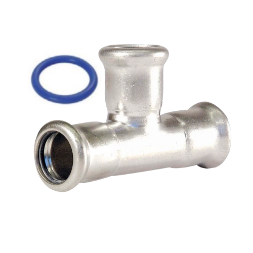M-Press Fittings - Stainless Steel 316 Steam - M-Profile - Press Fit - Equal Tee - 35mm