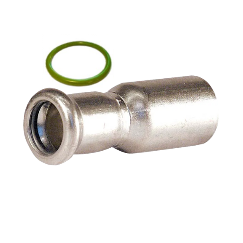 M-Press Fittings - Stainless Steel 316 FKM for Solar, High Temp, Compressed Air & Industrial Heating - M-Profile - Press Fit - Fitting Reducer - 76mm x 35mm