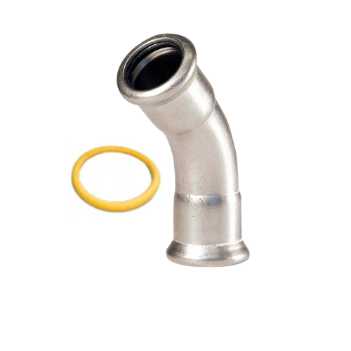 M-Press Fittings - Stainless Steel 304 Gas - M-Profile - Press Fit - Obtuse Bend - 54mm