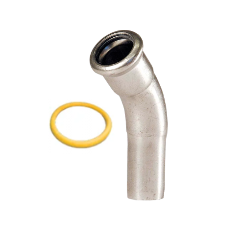 M-Press Fittings - Stainless Steel 304 Gas - M-Profile - Press Fit - Obtuse Street Bend - 22mm