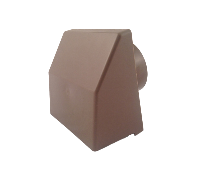 Airflow External Louvre Terminal with Cowl - 4" Brown