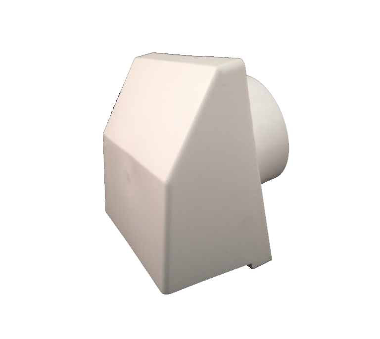 Airflow External Louvre Terminal with Cowl - 4" White