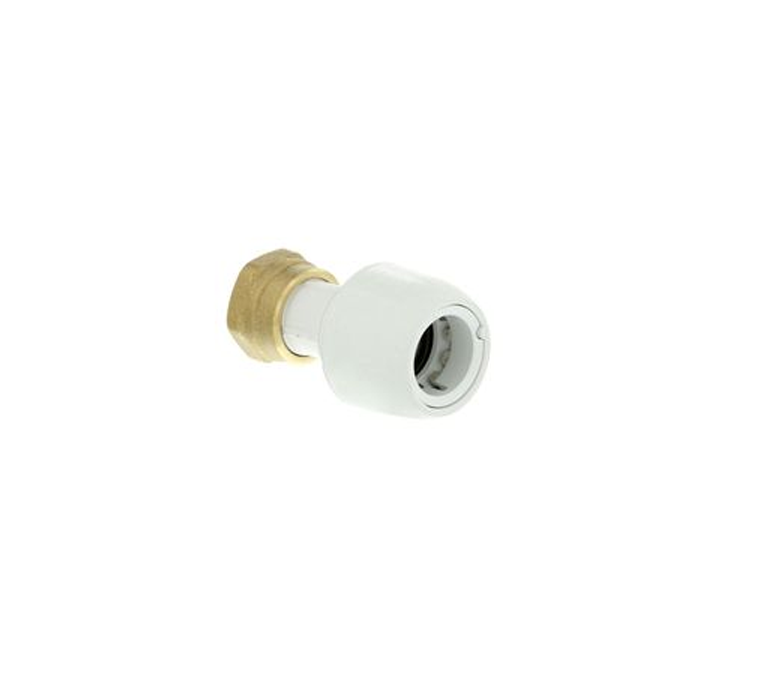 Hep2O Straight Tap Connector - Brass Nut - 22mm x 3/4" - HD25B/22W