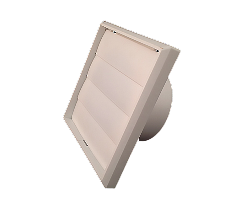 Airflow External Gravity Flap Terminal - 4" White
