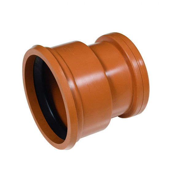 FloPlast 110mm Underground Drainage - Supersleeve Clay Double Socket Adaptor - D100