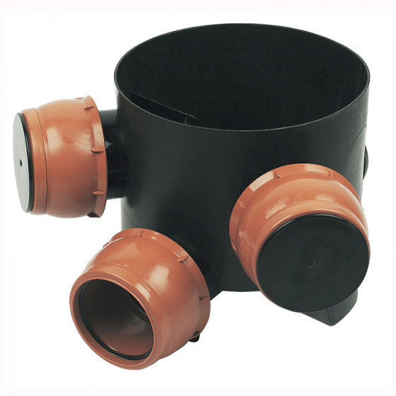 FloPlast 110mm Underground Drainage - Mini Access Chamber with Flexible Inlets - D801