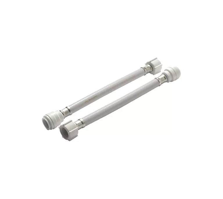 Speedfit x Hand Tighten - White Flexible Tap Connector - 15mm x 1/2" x 300mm - PFLX15