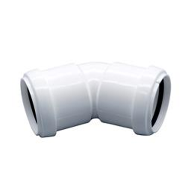 FloPlast Push Fit Waste - Obtuse Bend 135° - 40mm White - WP19W