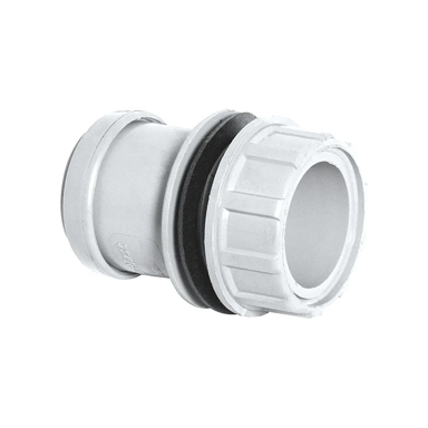 FloPlast Push Fit Waste - Tank Connector - 40mm White - WP61W