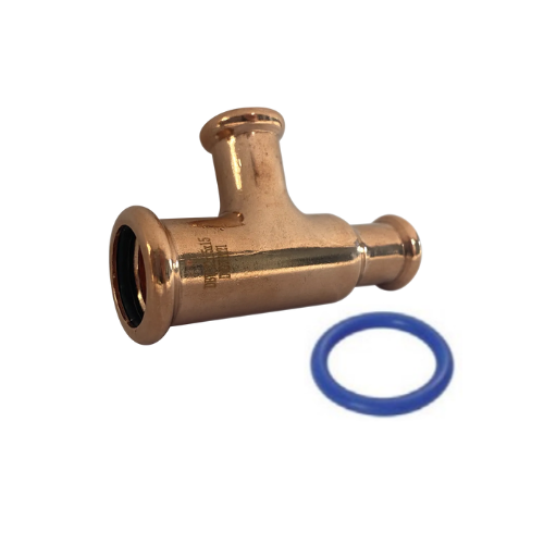 M-Press Fittings - Copper Steam - M-Profile - Press Fit - Branch & End Reducing Tee
