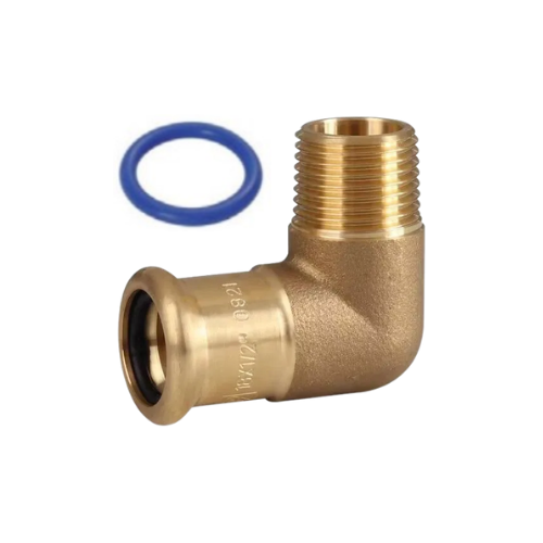 M-Press Fittings - Copper Steam - M-Profile - Press Fit - Male Iron Elbow