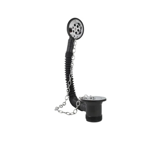 Peerless Tidy Plug Bath & Overflow Combination Waste with Brazed Chain - 1 1/2" - Chrome - 201110