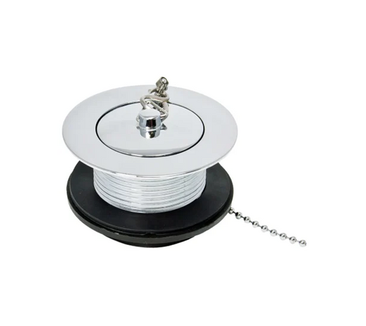 Peerless Tubby Brass Plug Bath Waste (with Chain) - 1 1/2" - Chrome - 201336