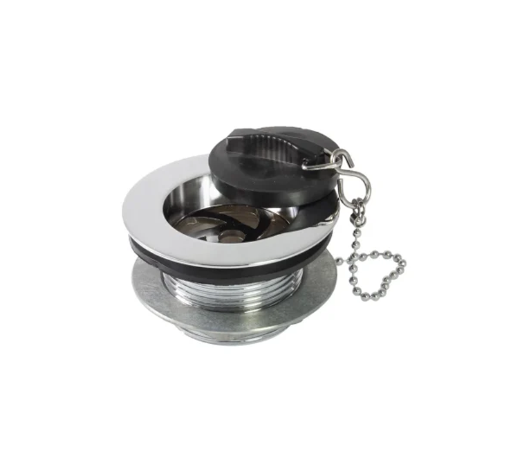 Peerless Tubby Poly Plug Bath Waste (with Chain) - 1 1/2" - Chrome - (Metal Backnut) - 201339