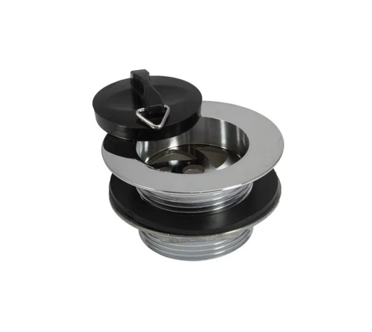 Peerless Tubby Poly Plug Bath Waste (without Chain) - 1 1/2" - Chrome - (Metal Backnut) - 201350