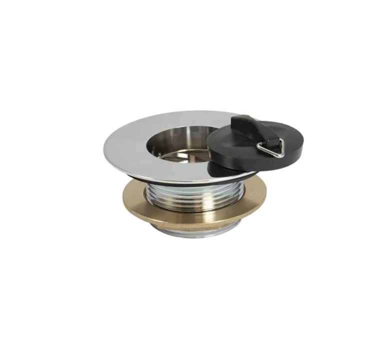 Peerless Tubby Sink Waste - 1 1/2" - Chrome - (Brass Backnut) - 201424