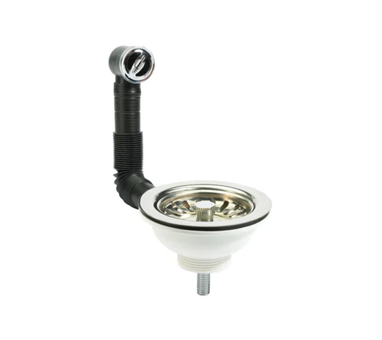 Peerless Basket Strainer Waste with Overflow - 1 1/2" - Stainless Steel - 201697