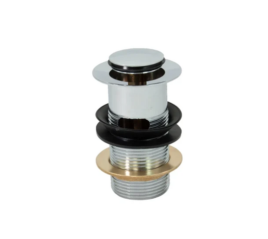 Peerless Clicker Plug Basin Waste - Slotted - 1 1/4" - Chrome - (Brass Backnut) - 201788