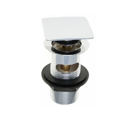 Peerless Square Clicker Basin Waste - Slotted - 1 1/4" - Chrome - 202182