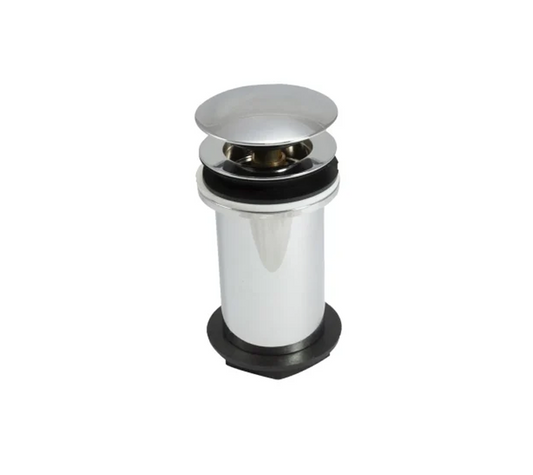 Peerless Flat Mushroom Clicker Basin Waste with Shroud - Unslotted - 1 1/4" - Chrome - 202369