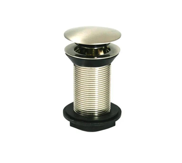 Peerless Mushroom Clicker Basin Waste - Unslotted - 1 1/4" - Brushed Nickel - 203317