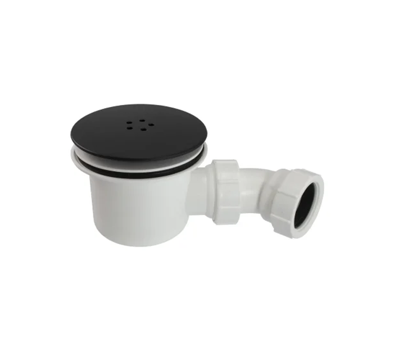 Peerless Combined Shower Waste 90mm - 1 1/2" - Matt Black - 204155