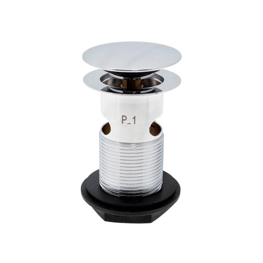 Peerless Stainless Steel Flat Mushroom Clicker Basin Waste - Slotted - 1 1/4" - Chrome - 205180