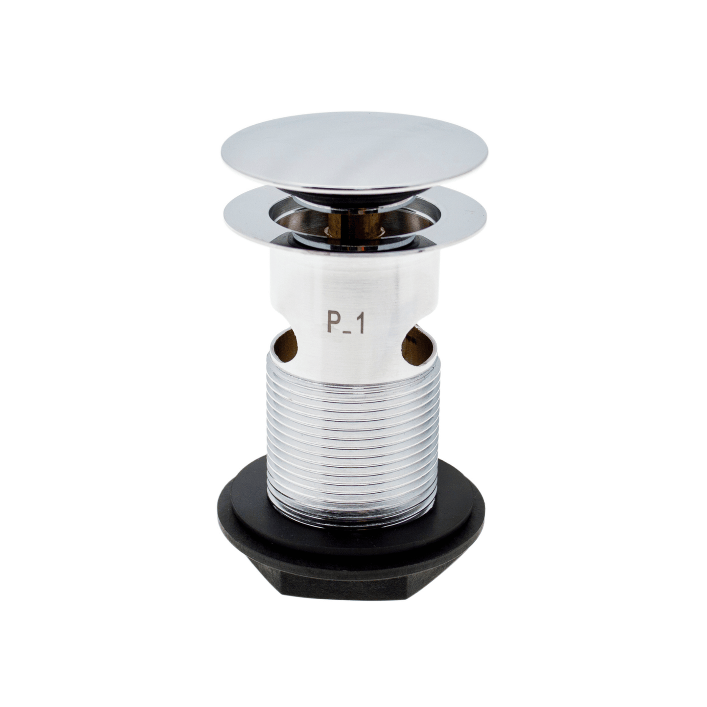 Peerless Stainless Steel Flat Mushroom Clicker Basin Waste - Slotted - 1 1/4" - Chrome - 205180