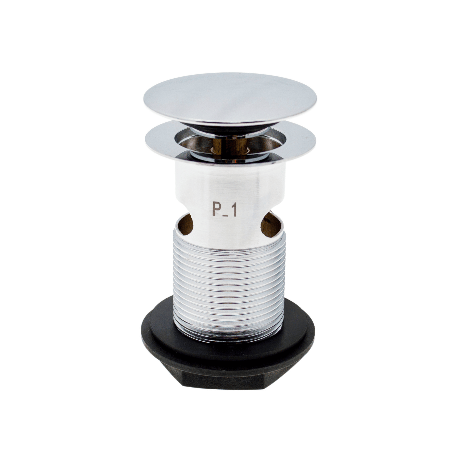 Peerless Stainless Steel Flat Mushroom Clicker Basin Waste - Slotted - 1 1/4" - Chrome - 205180