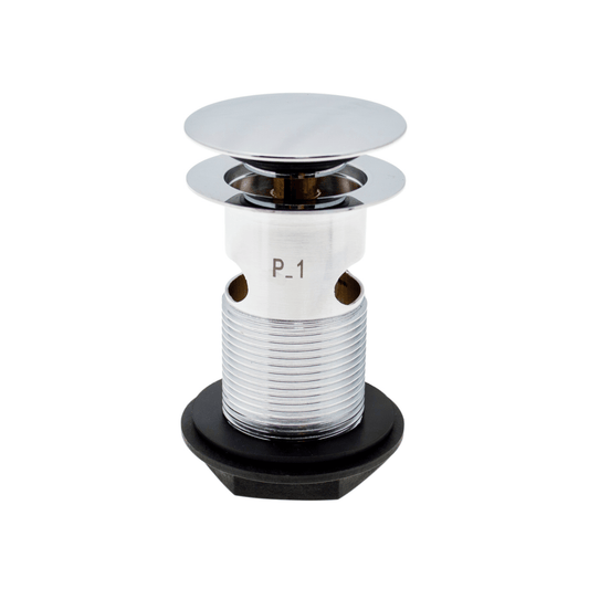 Peerless Stainless Steel Flat Mushroom Clicker Basin Waste - Slotted - 1 1/4" - Chrome - 205180