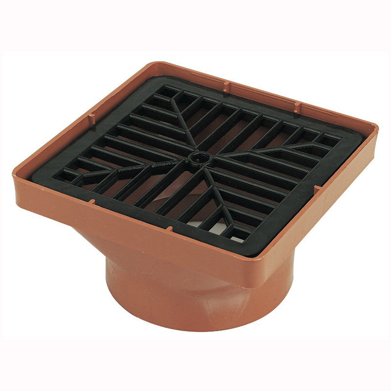 FloPlast 110mm Underground Drainage - Square Hopper inc. Grid - D504