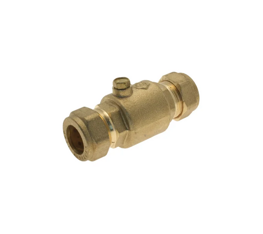 Brass Single Check Valve - 15mm - WRAS Approved