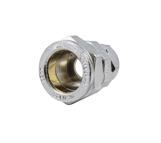 Chrome Plated Compression Reducing Coupler - 22mm x 15mm