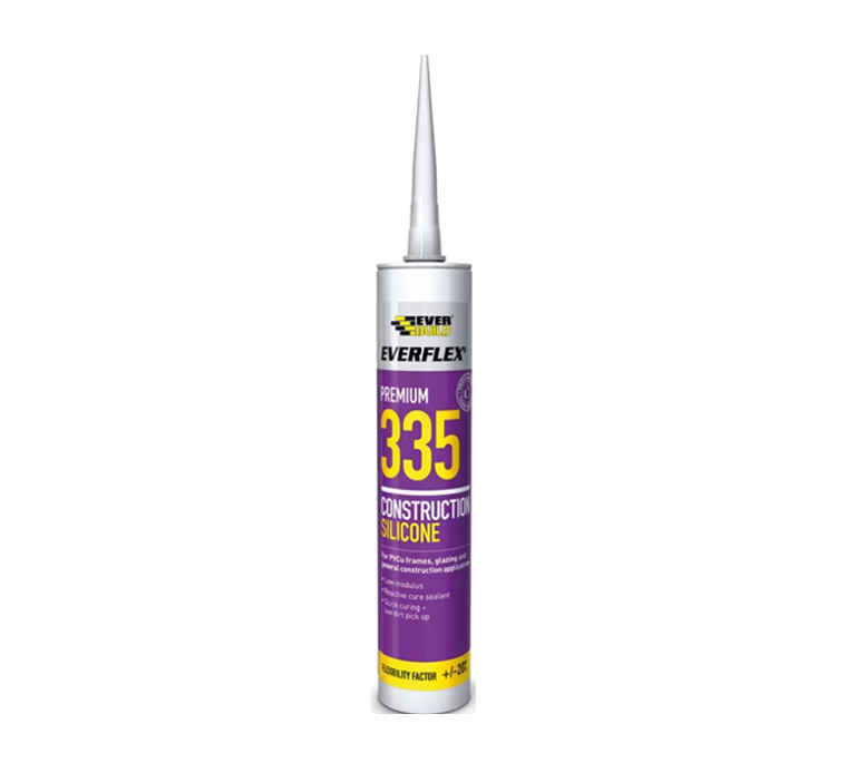 Everbuild Everflex Premium 335 Construction Silicone - 295ml Translucent