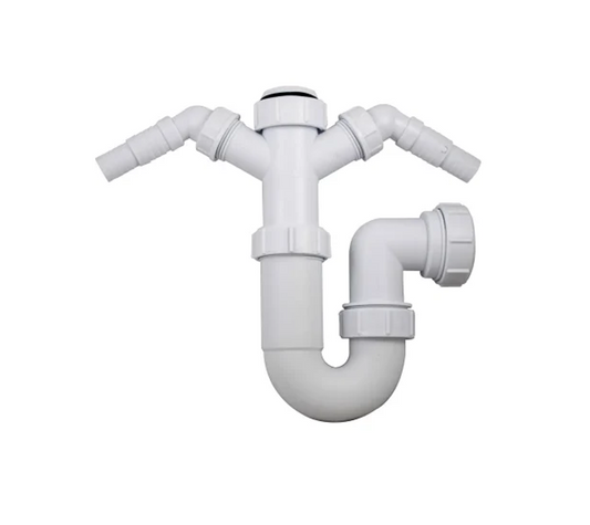 P1 Peerless Adjustable Swivel P-Trap with Hose Connector & Outlet Nozzle - 1 1/2" - 340710