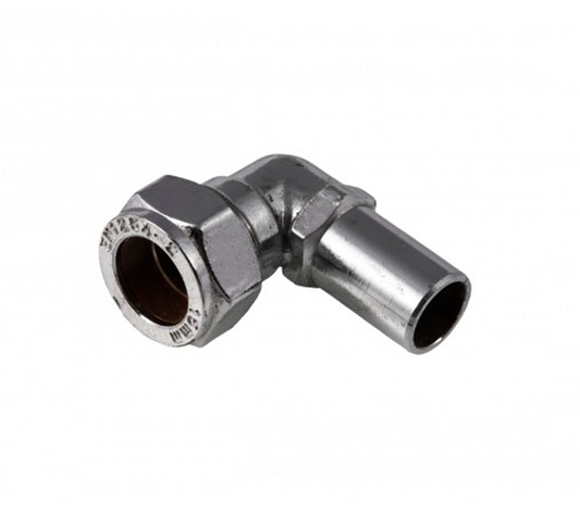 Chrome Plated Compression Street Elbow - 15mm