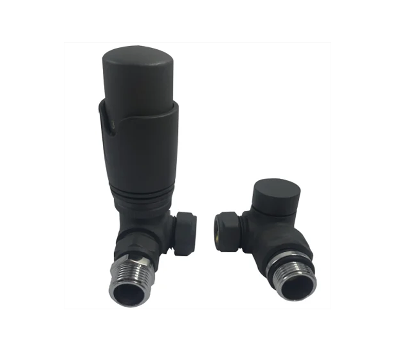 TRV & Lockshield Set - 15mm Corner - Anthracite