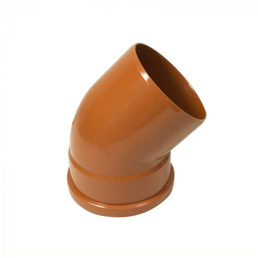 FloPlast 160mm Underground Drainage - Single Socket Bend 45° - 6D163