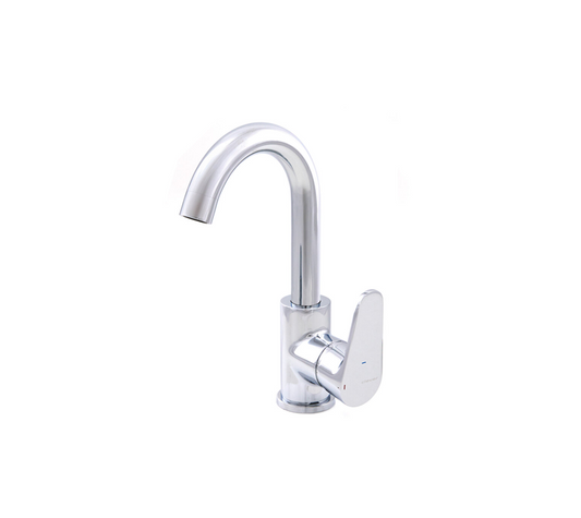 Clever Rocket Monobloc Swan Basin Mixer - Chrome