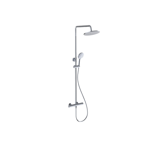 Clever Go! Thermostatic Full Shower System with Drench/Rain Head - Chrome