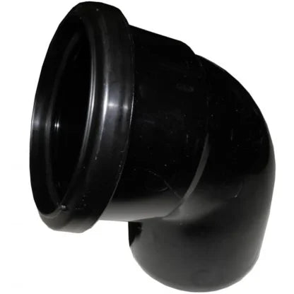 FloPlast 110mm Ring Seal Soil - Single Socket Bend 112.5° - Black - SP162B