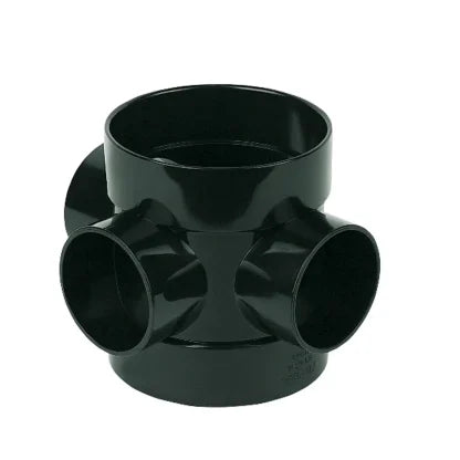 FloPlast 110mm Ring Seal Soil - Boss Pipe Short - Black - SP583B